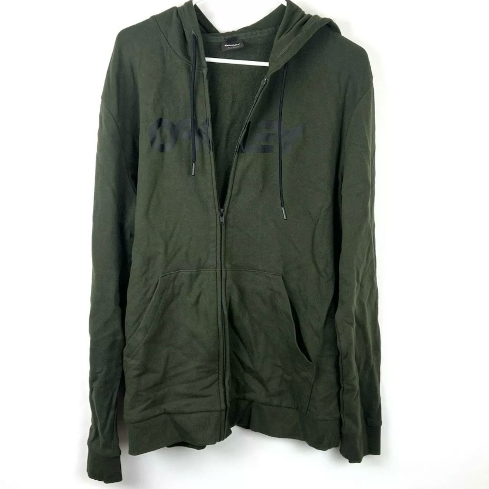Oakley Men’s Green Zip Up Hoodie Size Large